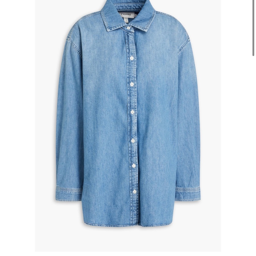 Frame Denim Blue Button-Up Shirt